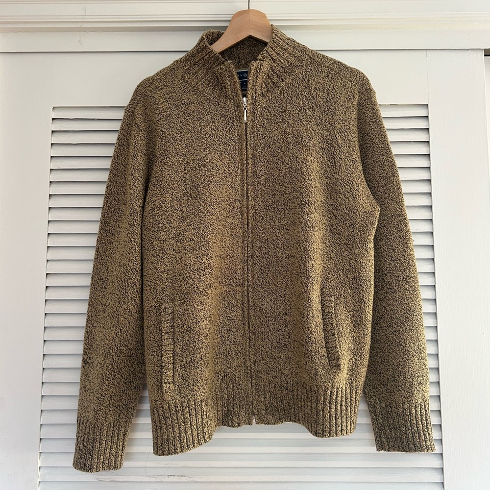 Scott Men's Brown Zip-Up Sweater